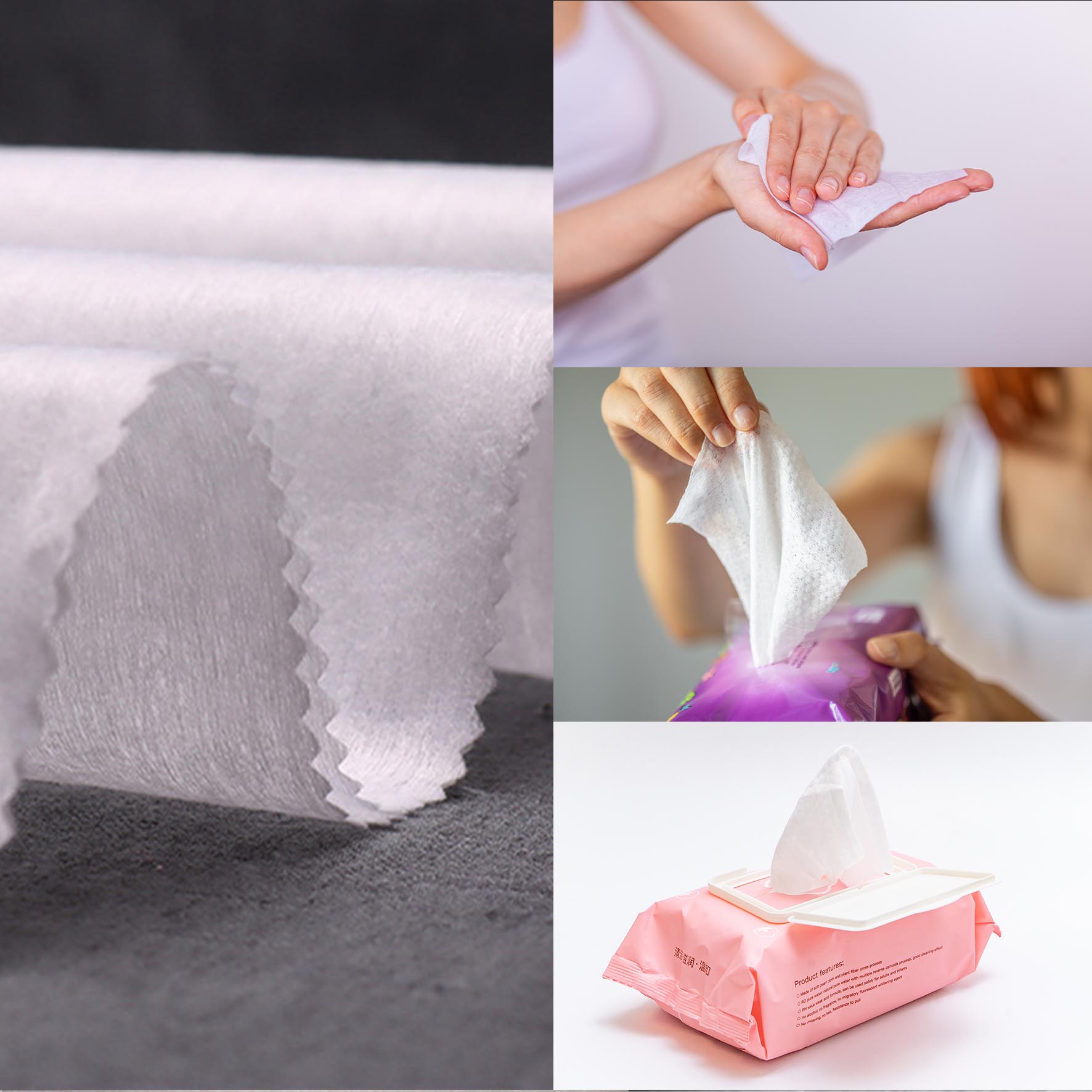 Polyester Spunlace for Wet Wipes Polyester Spunlace for Wet Wipes offers high wet strength and durability for cleaning, disinfecting and industrial wipes.